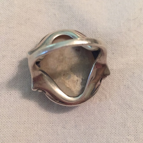 ♥️ Silver ring with off-white agate stone ♥️ - Picture 6 of 8